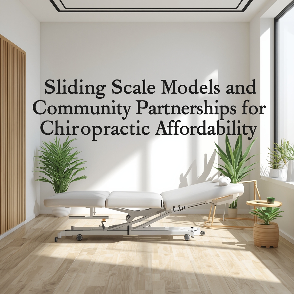 Sliding Scale Models and Community Partnerships for Chiropractic Affordability