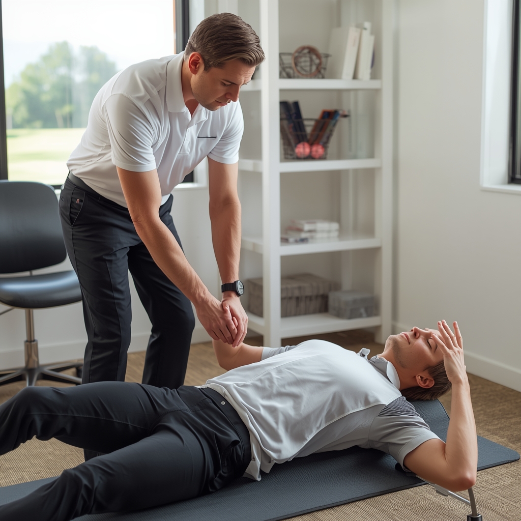 Golf-Specific Stretching Routines and Chiropractic Adjustments for Improved Swing Mechanics and Injury Prevention