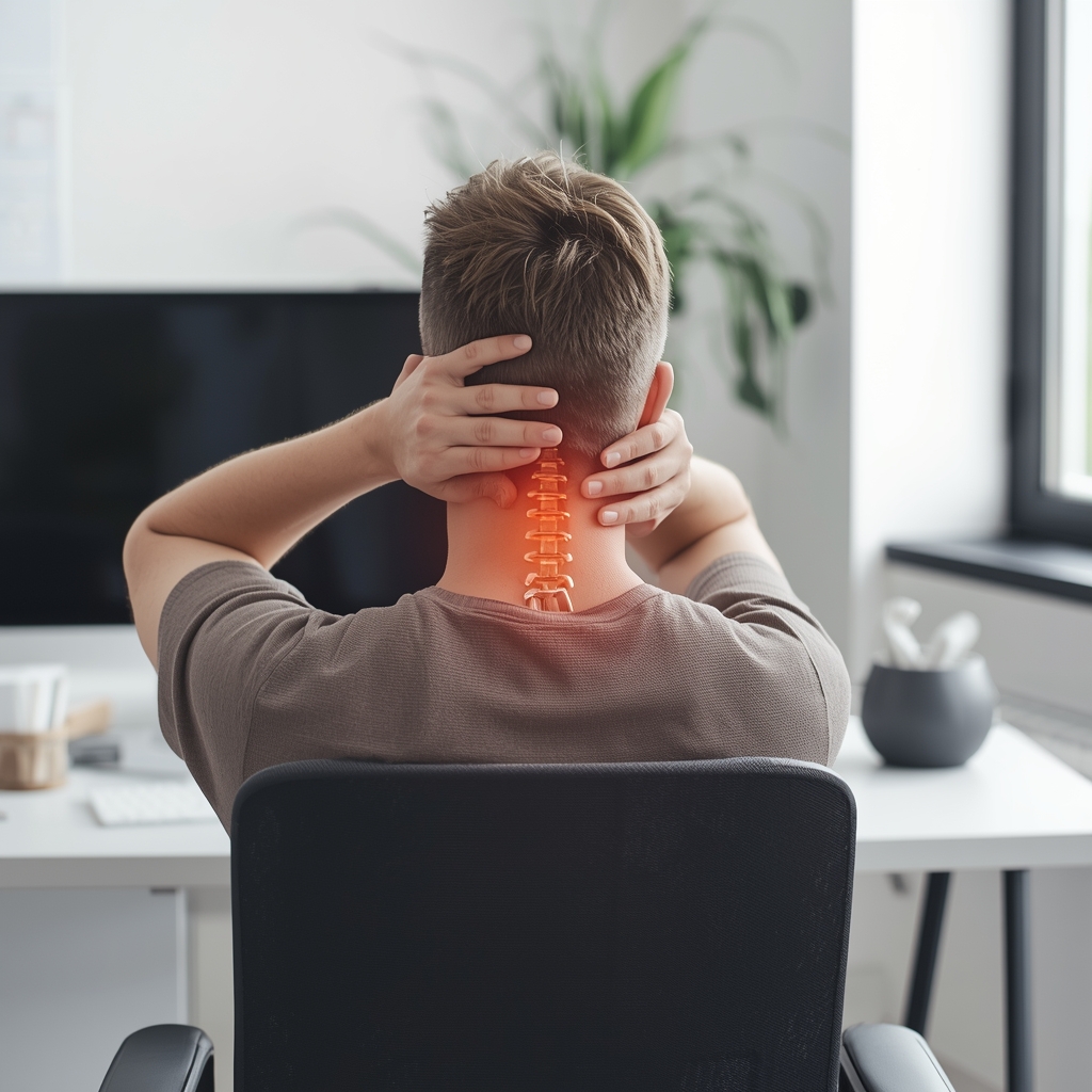 Ergonomic Adjustments and Chiropractic Exercises for Tech Neck Relief
