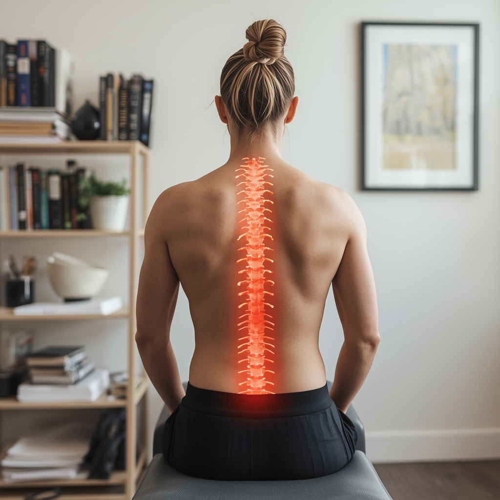 Chiropractic Adjustments and Postural Reeducation for Kyphosis-Related Upper Back Pain