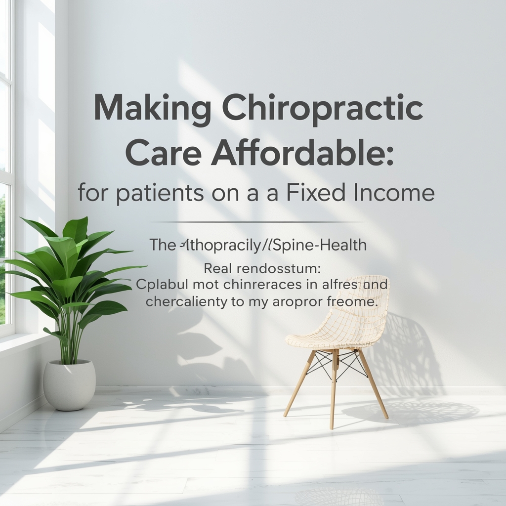 Making Chiropractic Care Affordable: Strategies for Patients on a Fixed Income