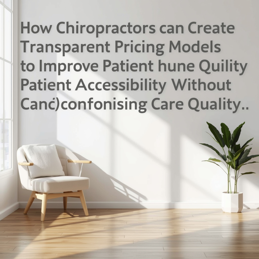 How Chiropractors Can Create Transparent Pricing Models to Improve Patient Accessibility Without Compromising Care Quality