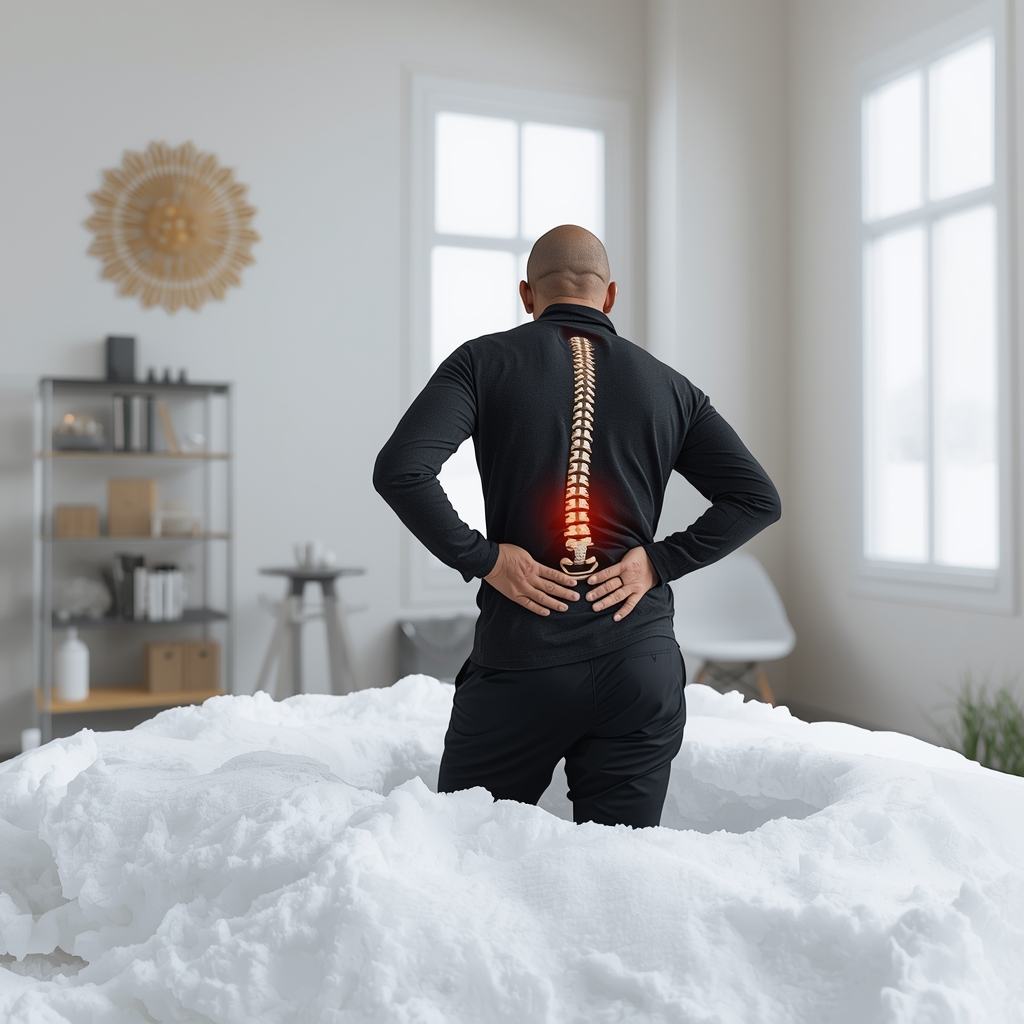 What Postural Adjustments and Movement Techniques Prevent Lower Back Strain During Winter Snow Removal?