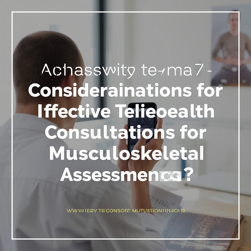What Are the Key Considerations for Effective Telehealth Chiropractic Consultations for Musculoskeletal Assessments?