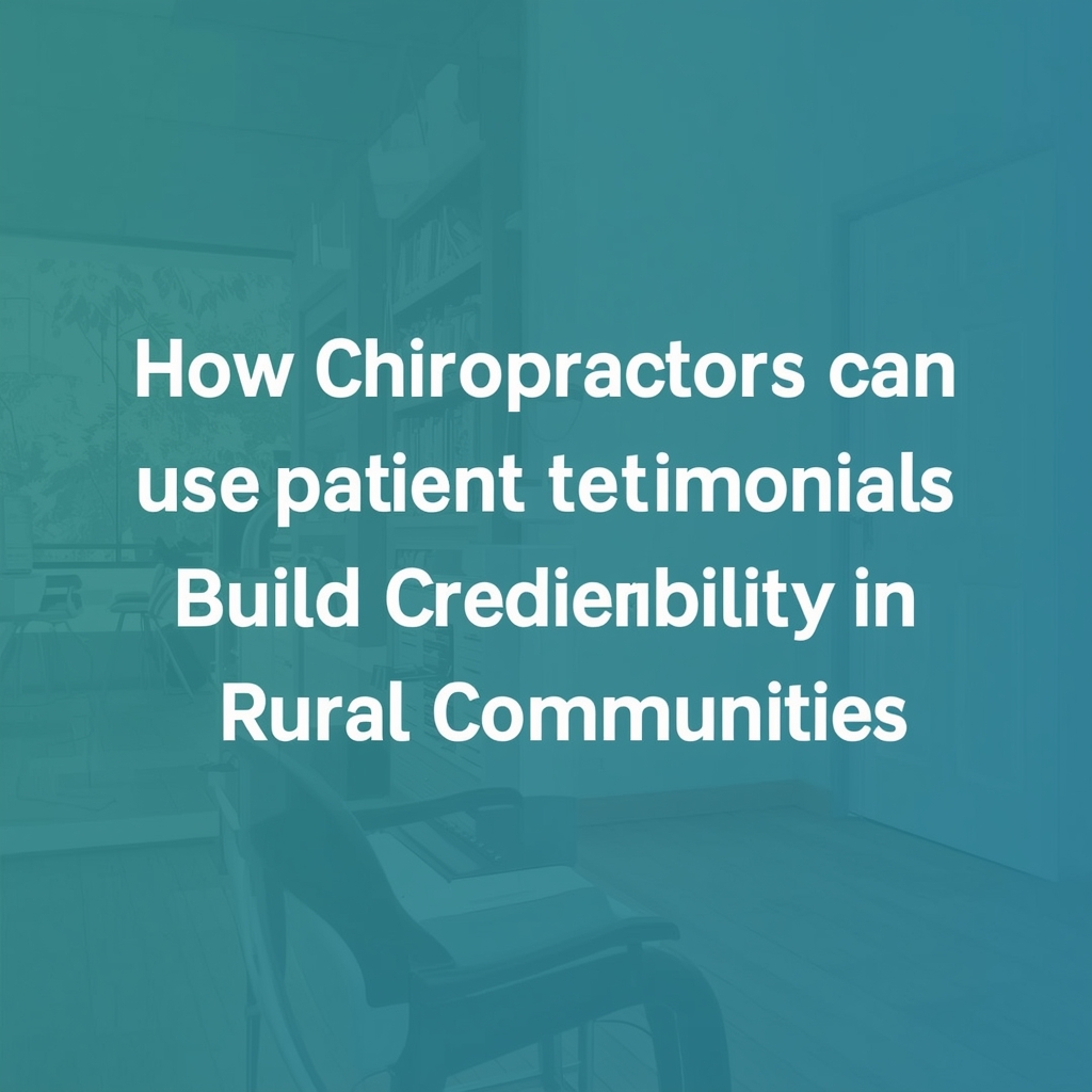 How Chiropractors Can Use Patient Testimonials to Build Credibility in Rural Communities