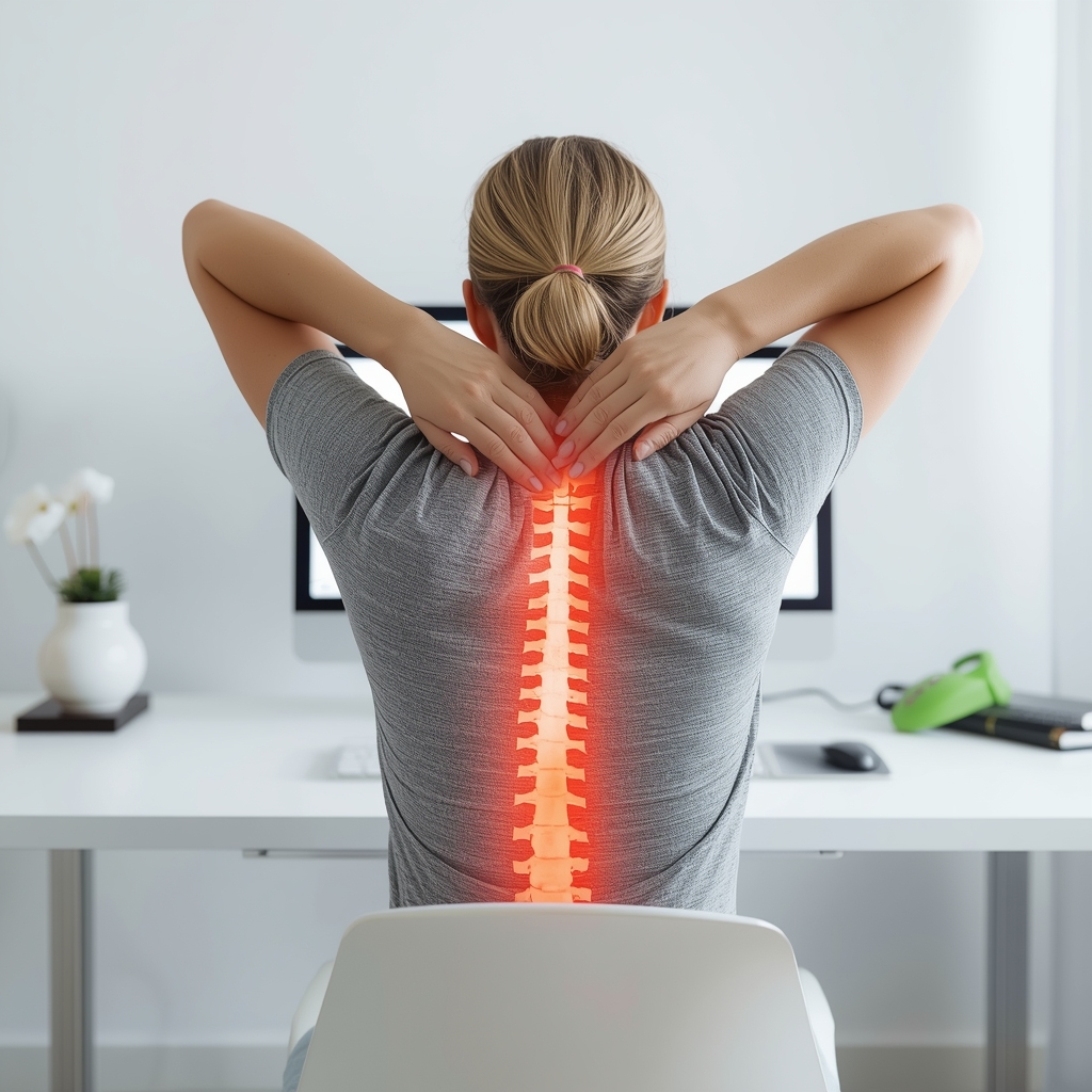 Spinal Adjustments & Strengthening Exercises for Upper Back Pain from Computer Use