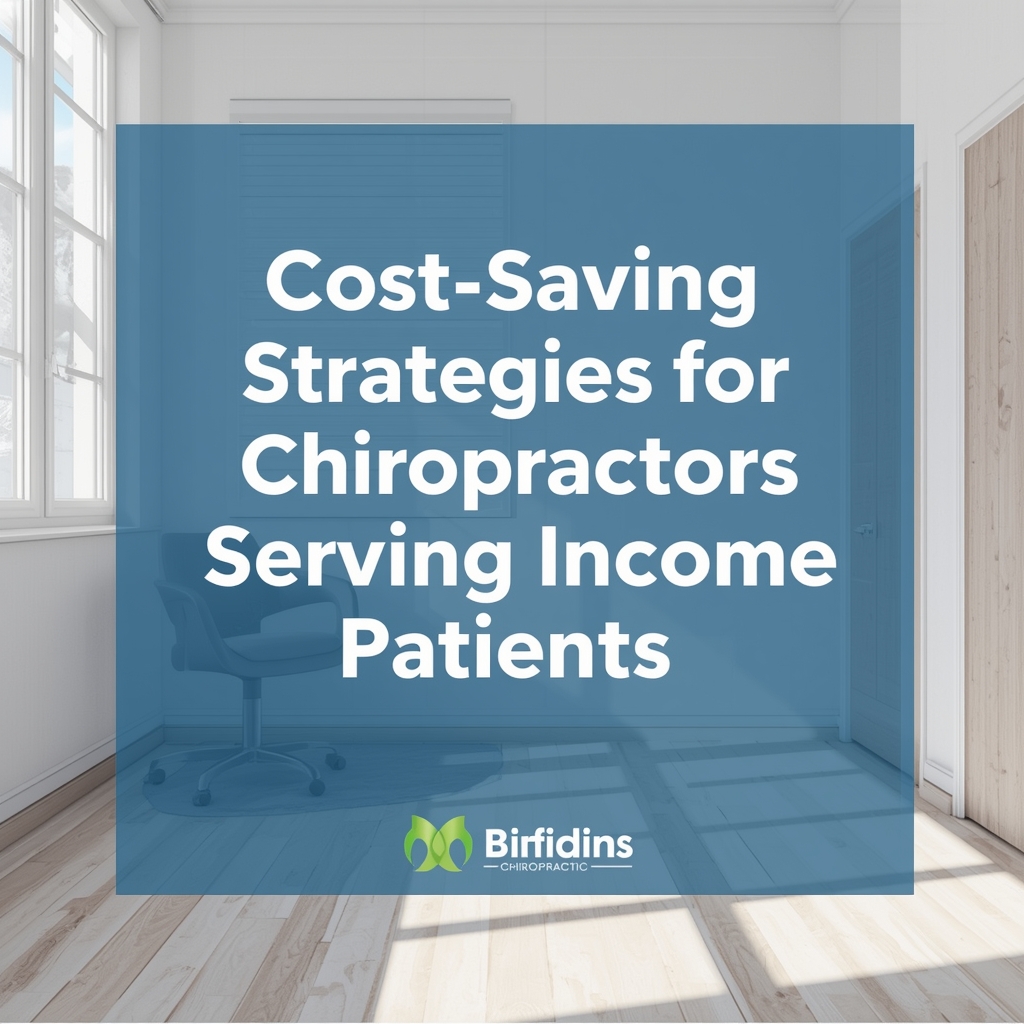 Cost-Saving Strategies for Chiropractors Serving Low-Income Patients