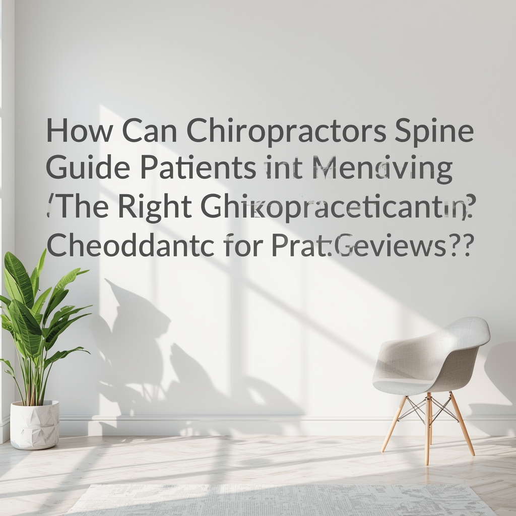 How Can Chiropractors Guide Patients in Choosing the Right Chiropractor Based on Specialization and Patient Reviews?