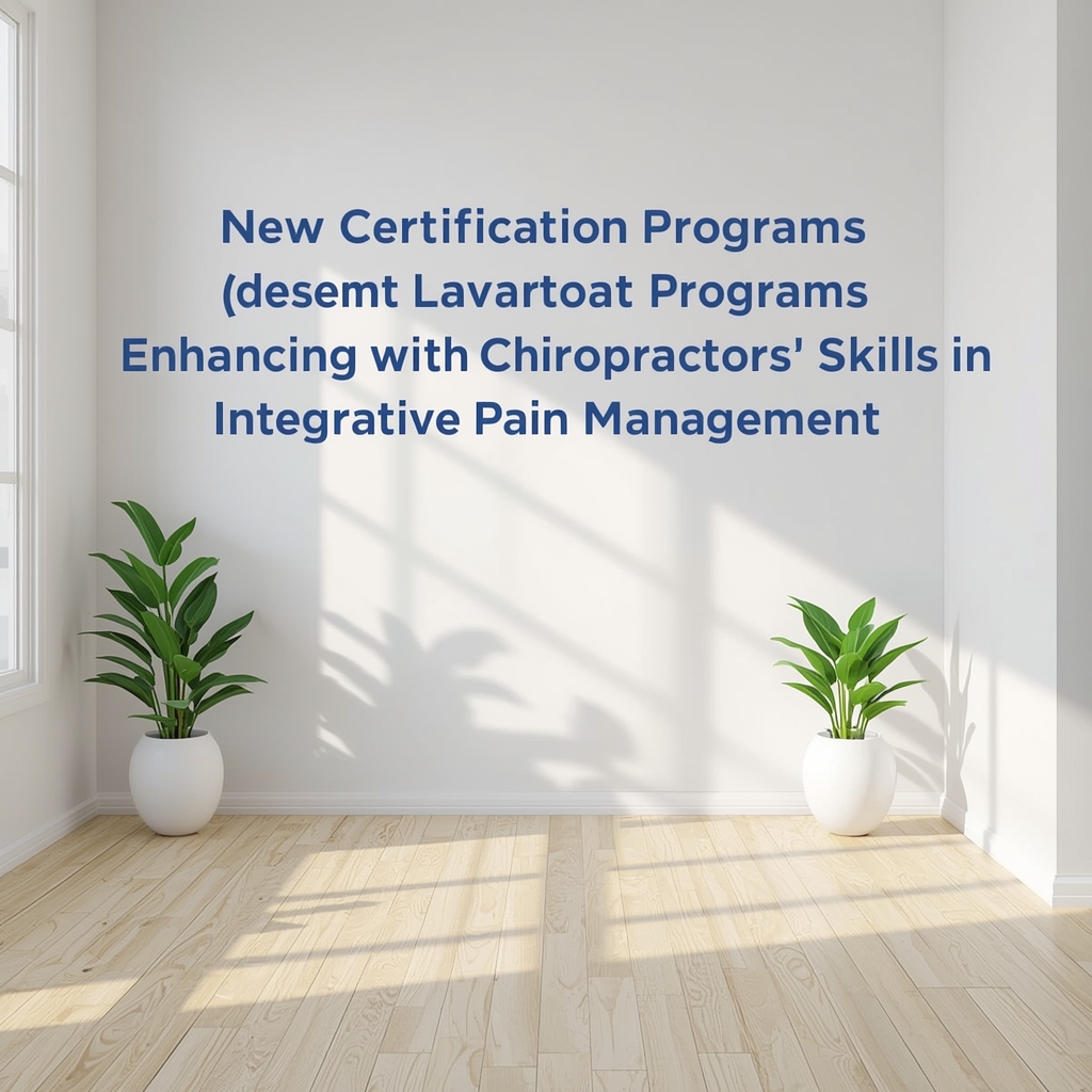 New Certification Programs Enhancing Chiropractors' Skills in Integrative Pain Management