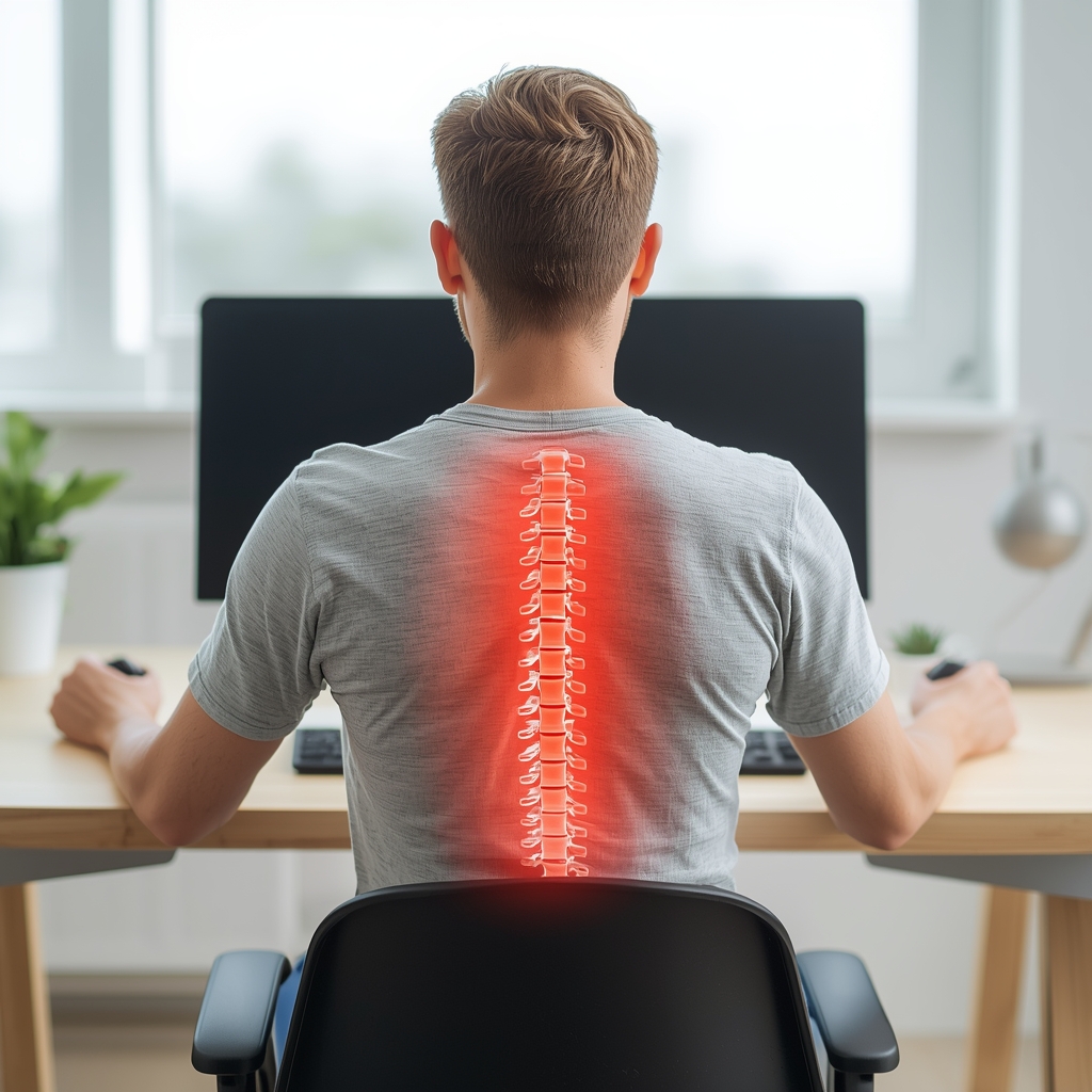 What Specific Adjustments and Posture Corrections Are Most Beneficial for Upper Back Pain Caused by Prolonged Computer Use?