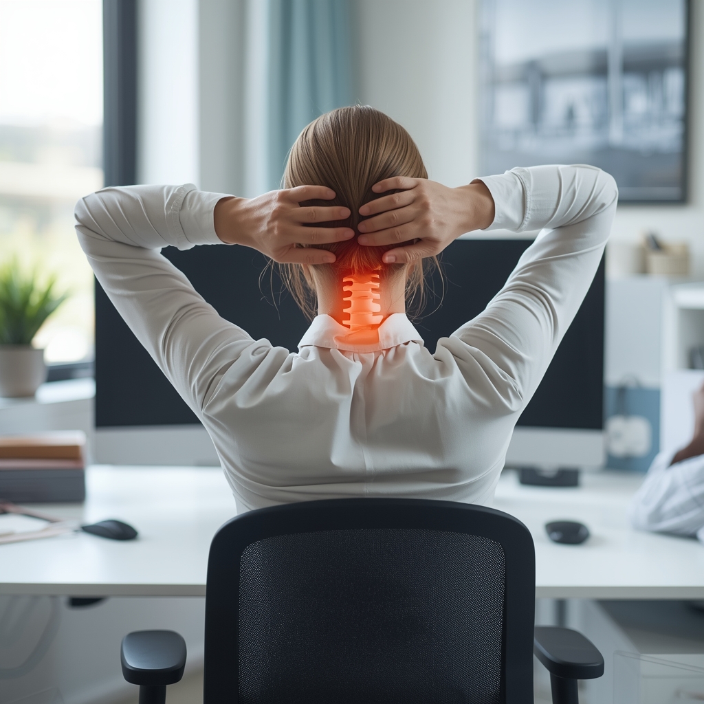Ergonomic Adjustments and Chiropractic Exercises to Prevent Tech Neck in Office Workers