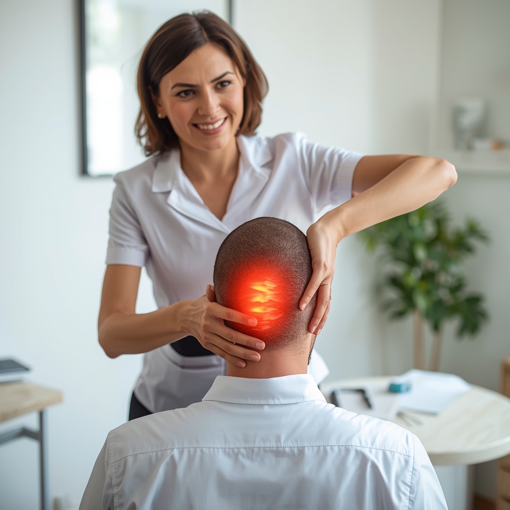 What Are the Key Steps in Demonstrating a Cervical Spine Adjustment for a Patient with Chronic Neck Pain, and How Can Chiropractors Ensure Patient Understanding?