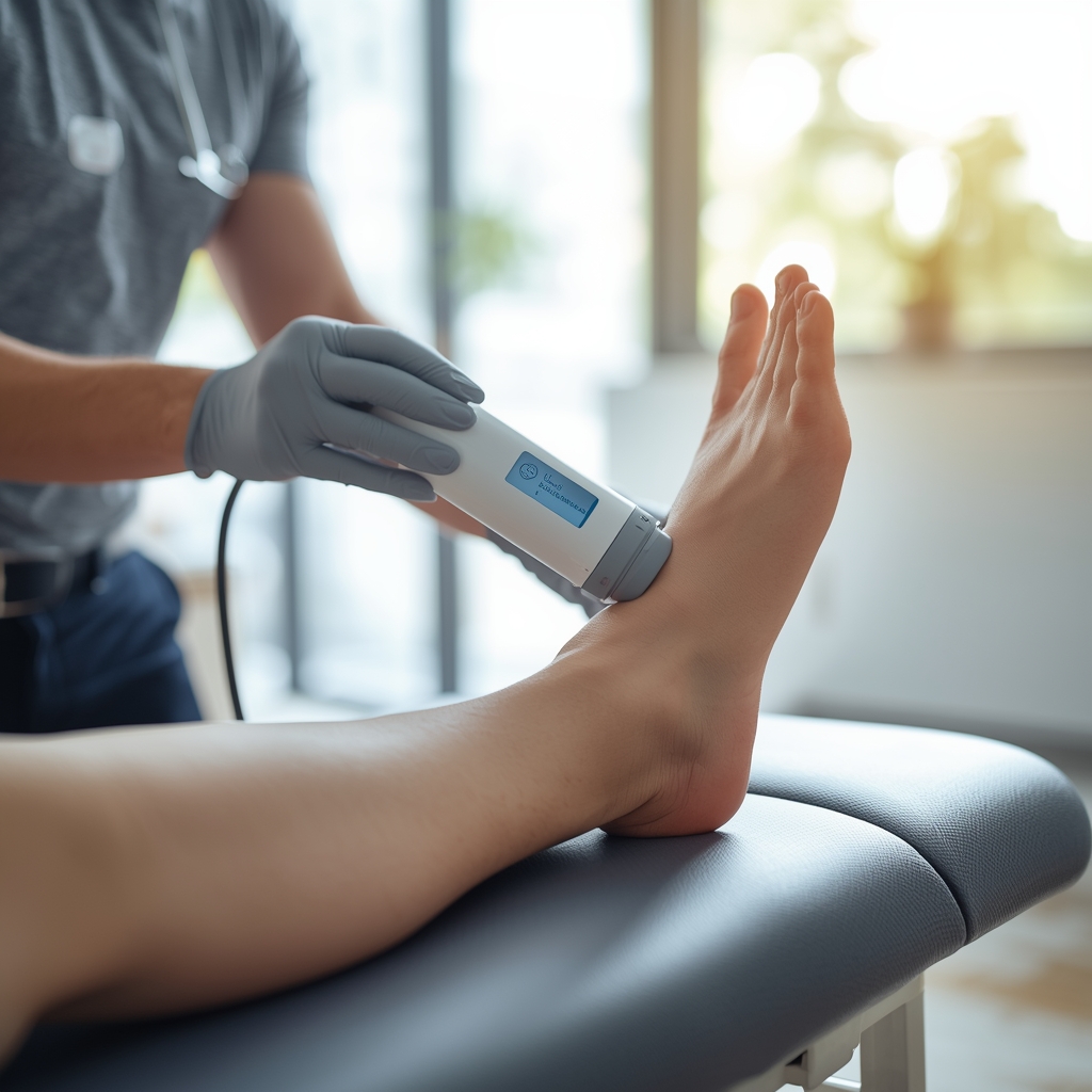 What Are the Optimal Ultrasound Settings and Protocols for Treating Chronic Plantar Fasciitis, and How Do They Complement Chiropractic Adjustments?