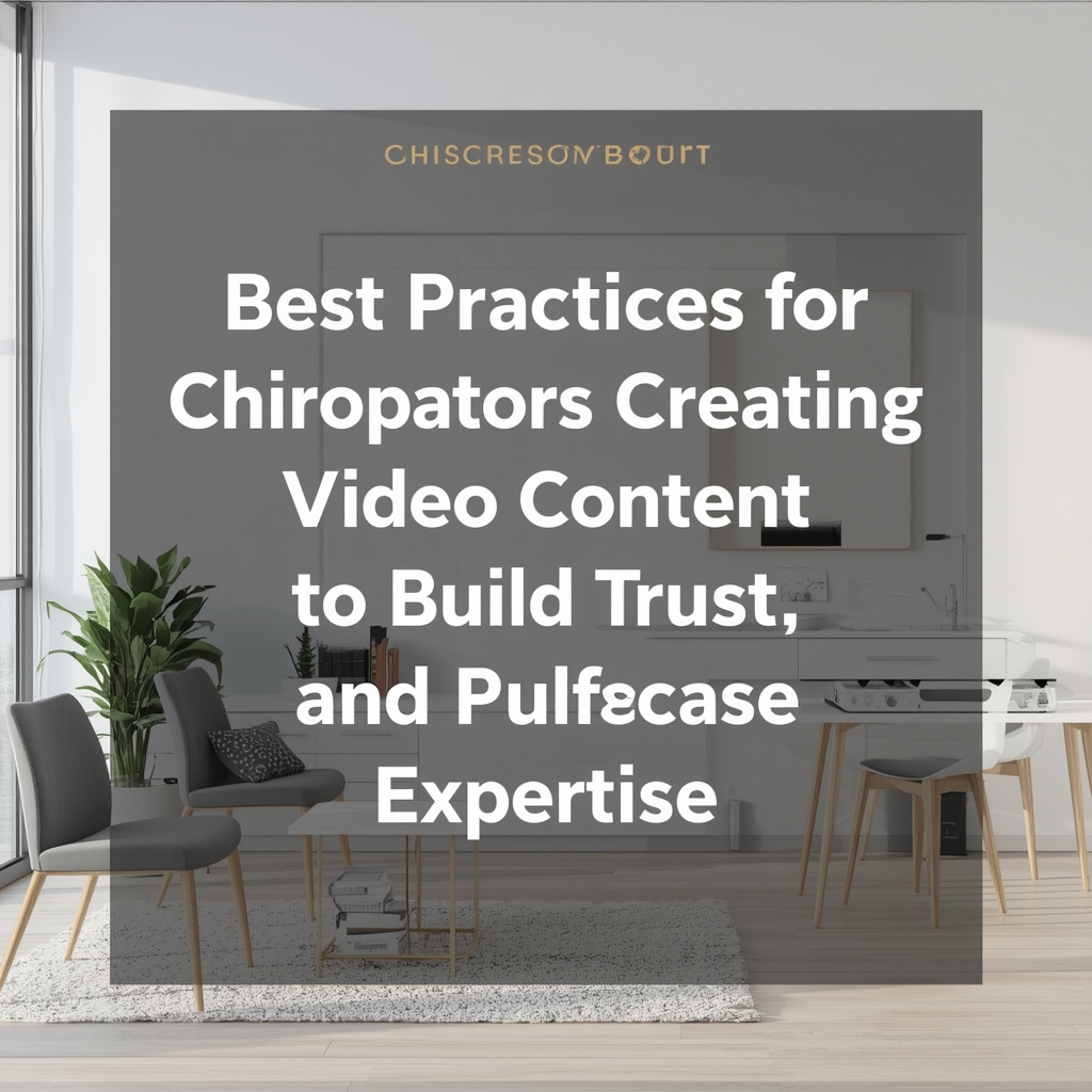 Best Practices for Chiropractors Creating Video Content to Build Trust and Showcase Expertise