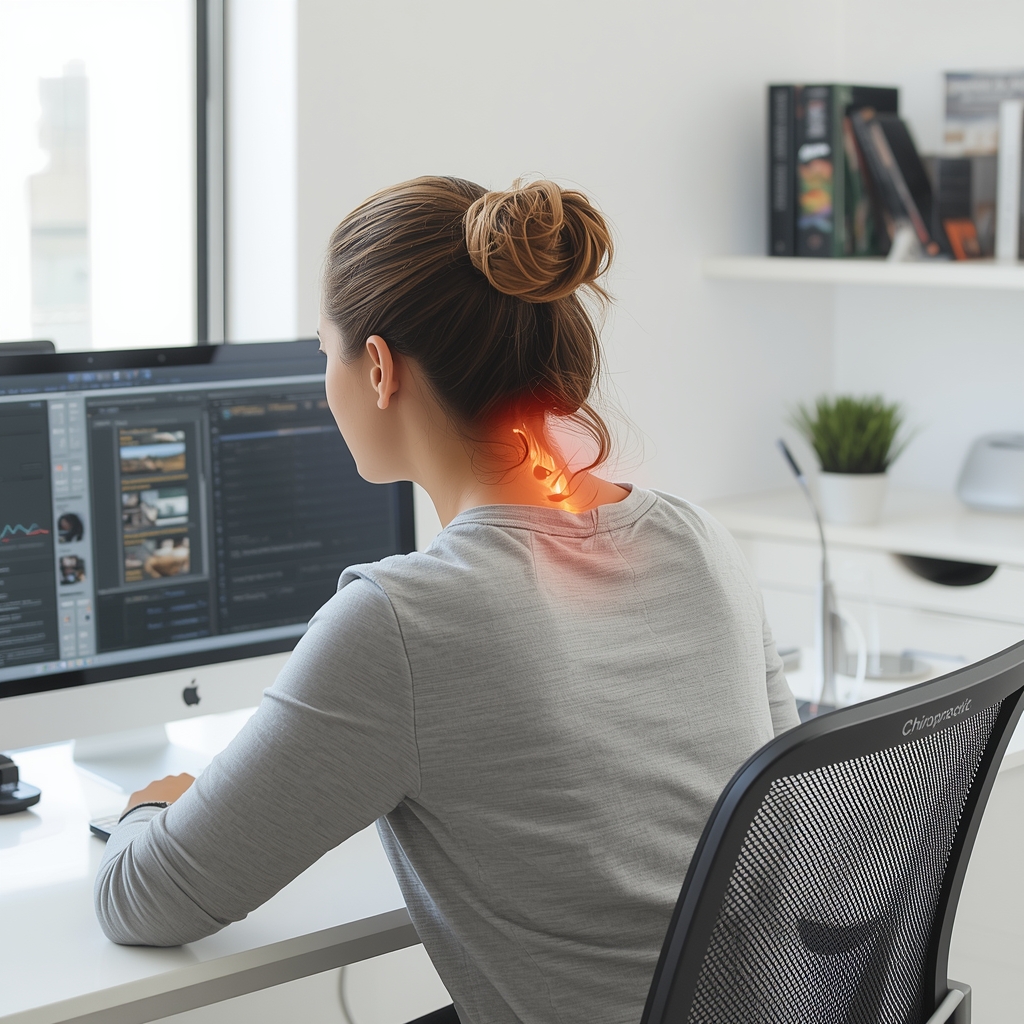 What Ergonomic Adjustments Can Chiropractors Recommend to Prevent Tech Neck in Remote Workers Using Multiple Devices?
