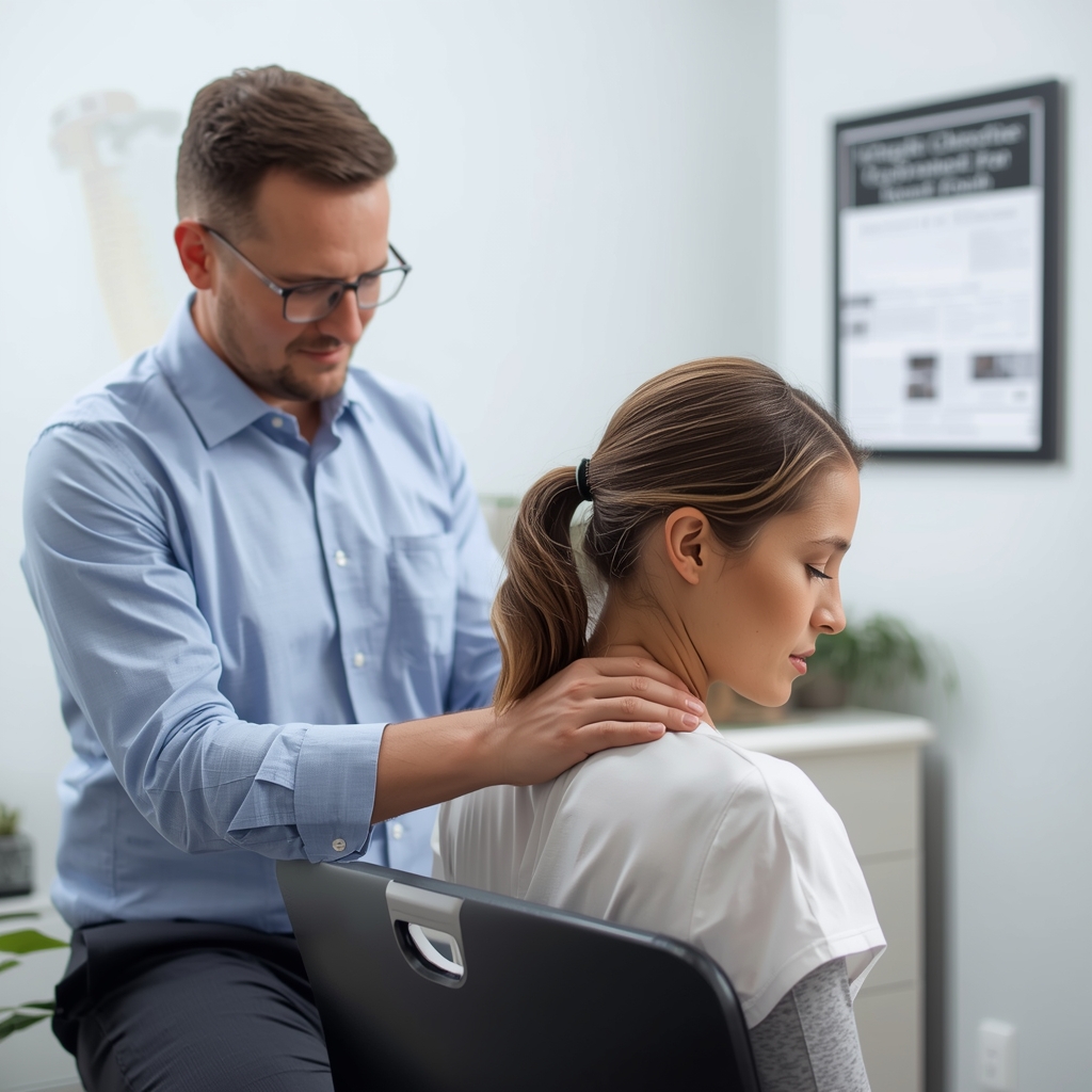 What Specific Tests and Assessments Are Performed During a First Chiropractic Visit for Patients with Chronic Neck Pain, and How Do They Guide Treatment Plans?