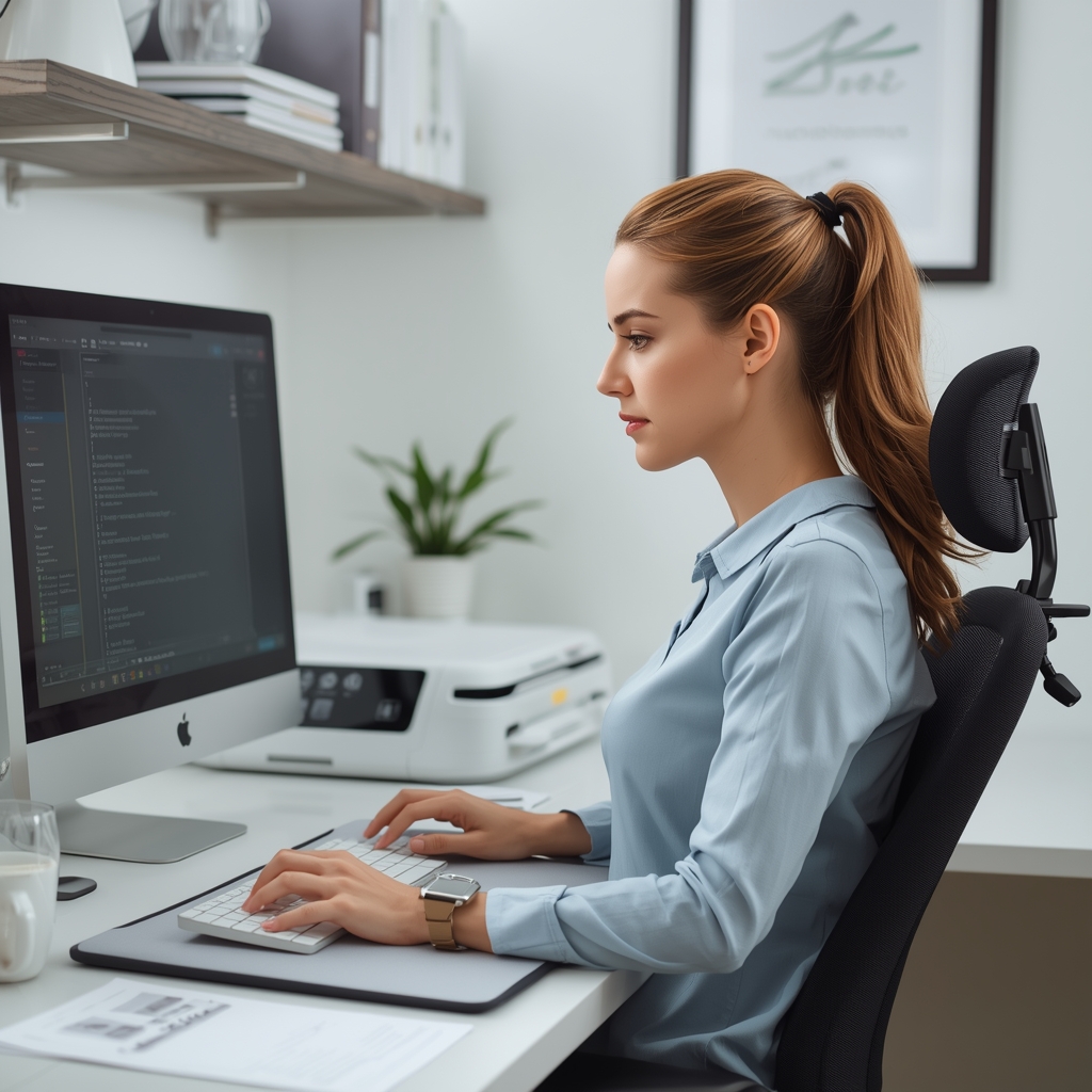How Can Chiropractors Recommend Custom Ergonomic Solutions to Alleviate Tech Neck in Remote Workers, and What Devices Are Most Beneficial?