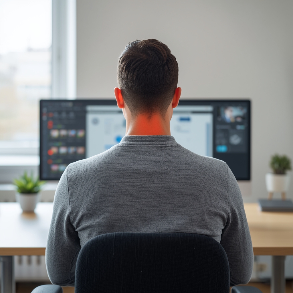 Ergonomic Adjustments to Prevent Tech Neck Progression in Remote Workers