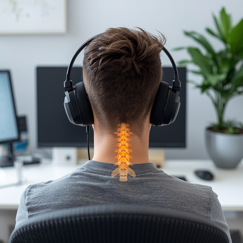 Ergonomic Solutions and Spinal Adjustments for Tech Neck in Gamers and Streamers