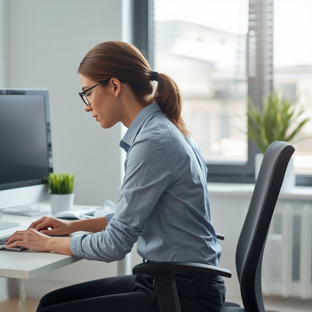 Ergonomic Adjustments and Exercises for Reducing Tech Neck Symptoms in Office Workers