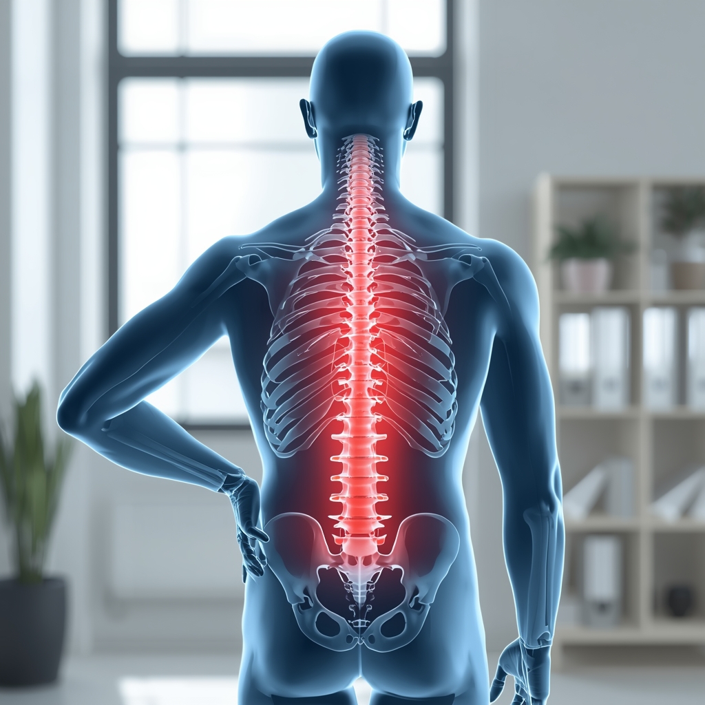 How Does the Lumbar Spine's Structure Contribute to Common Lower Back Pain Patterns in Office Workers?