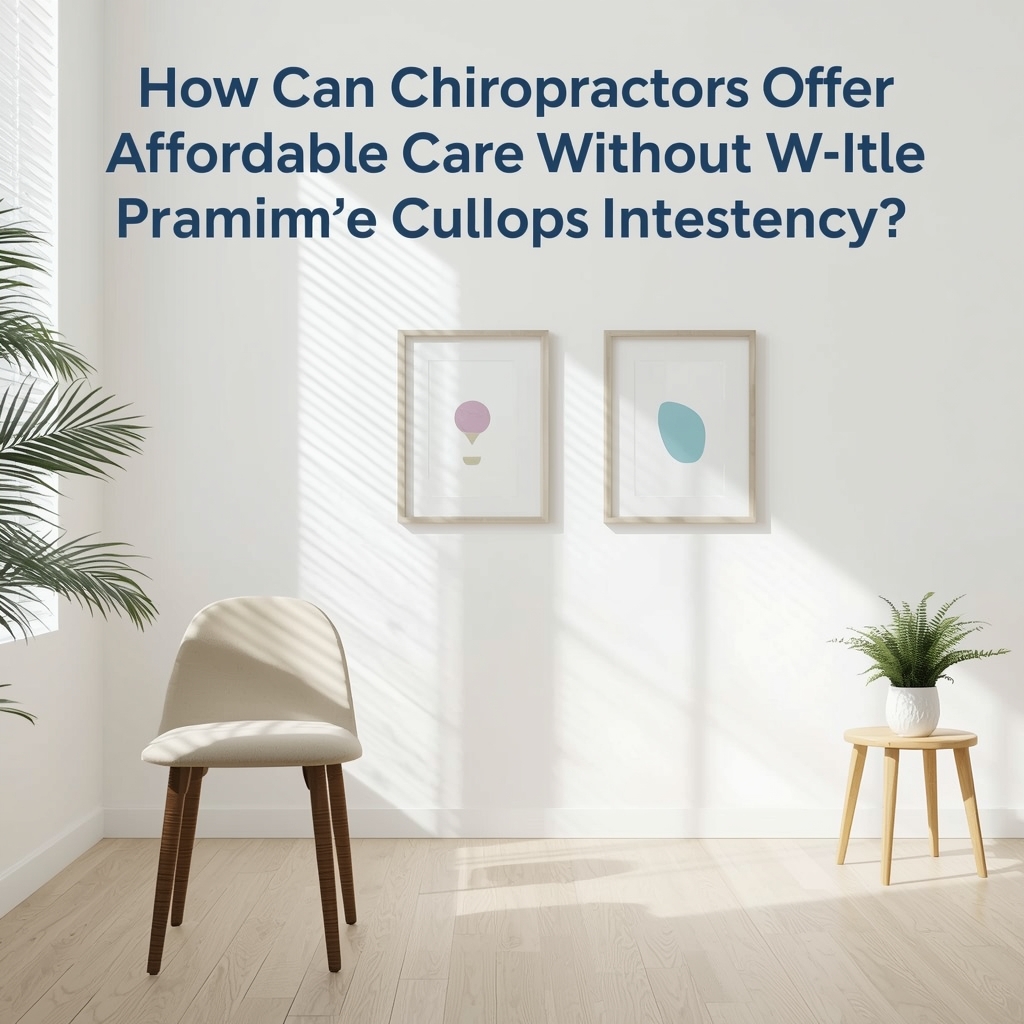 How Can Chiropractors Offer Affordable Care Without Compromising Treatment Efficacy?