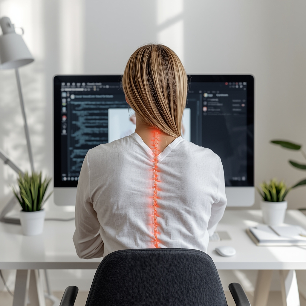 Ergonomic Adjustments and Spinal Exercises to Prevent Tech Neck in Remote Workers