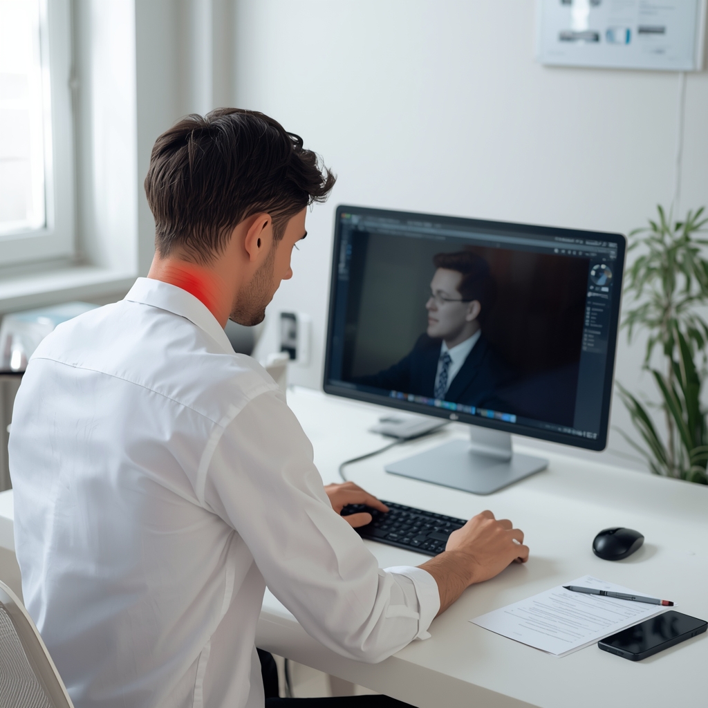 Ergonomic Adjustments to Reduce Tech Neck During Virtual Meetings