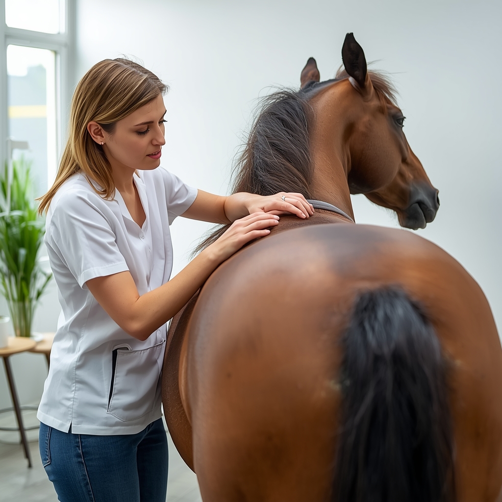 What Are the Benefits of Chiropractic Adjustments for Horses with Performance-Related Injuries, and How Are They Performed?