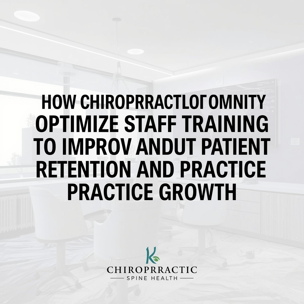 How Chiropractors Can Optimize Staff Training to Improve Patient Retention and Practice Growth