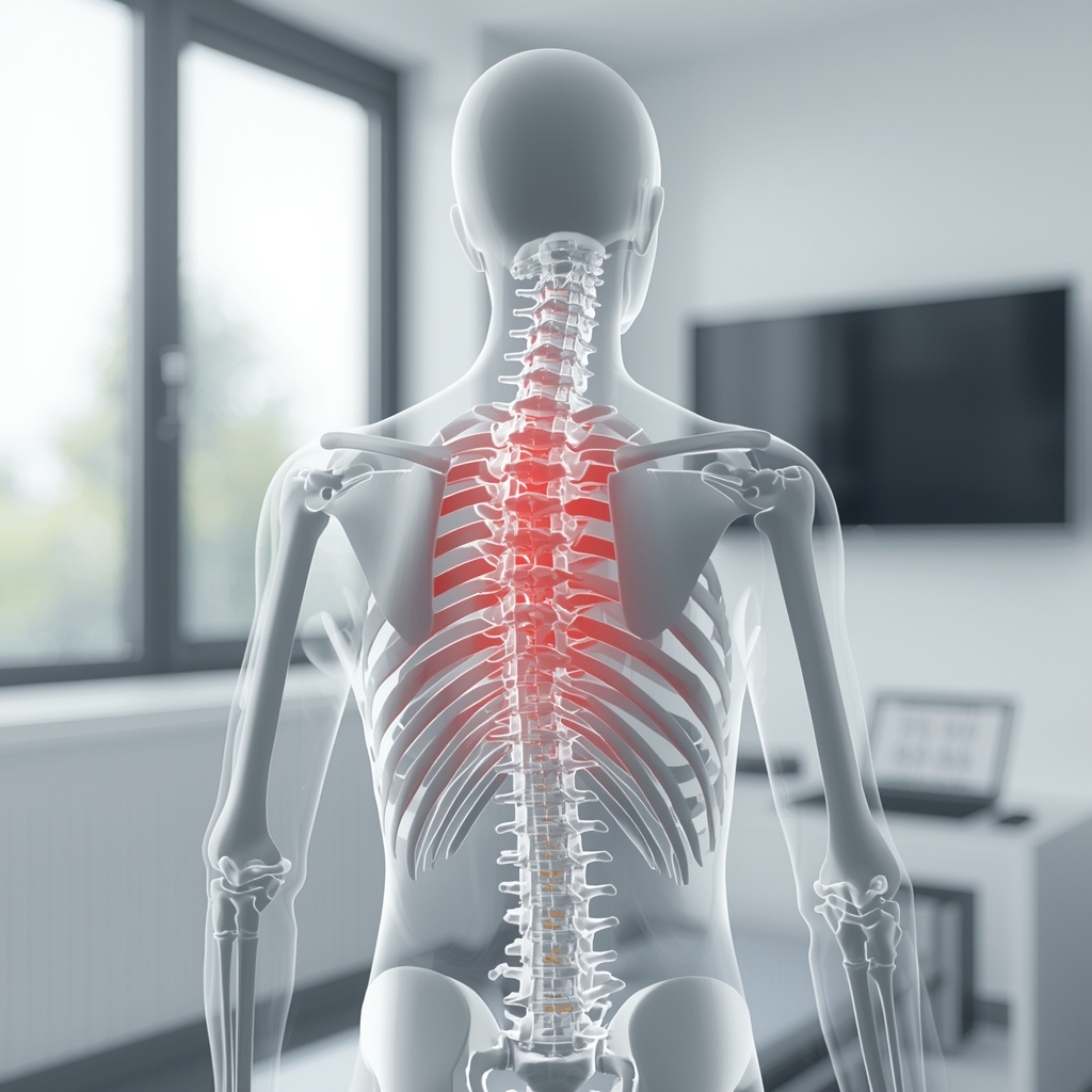 How Does the Thoracic Spine's Curvature Influence Rib Cage Mechanics and Breathing Efficiency?