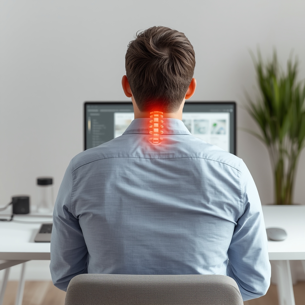 How Can Chiropractic Adjustments and Ergonomic Modifications Alleviate Tech Neck Symptoms in Remote Workers?