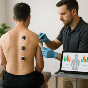 What is surface electromyography (sEMG) in chiropractic?