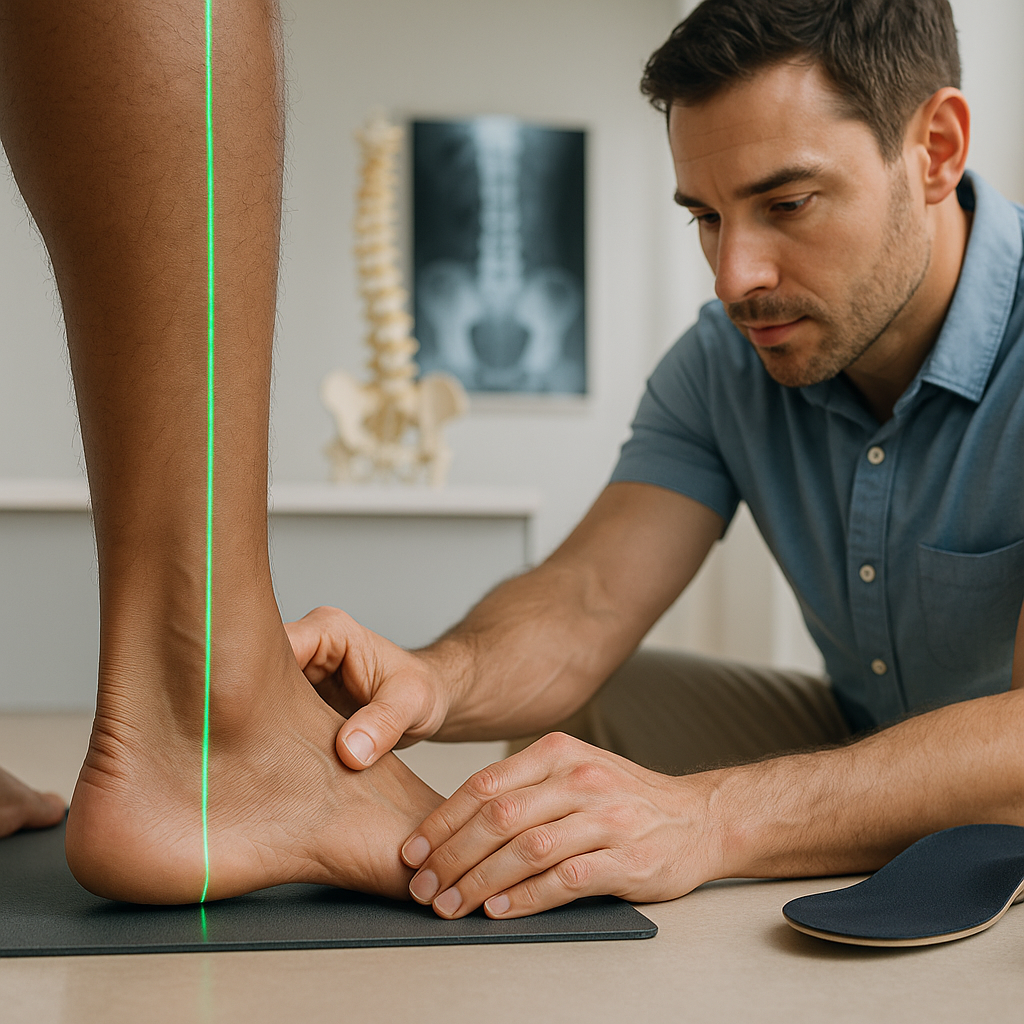 What is the chiropractic treatment for flat feet and its effects on the spine?