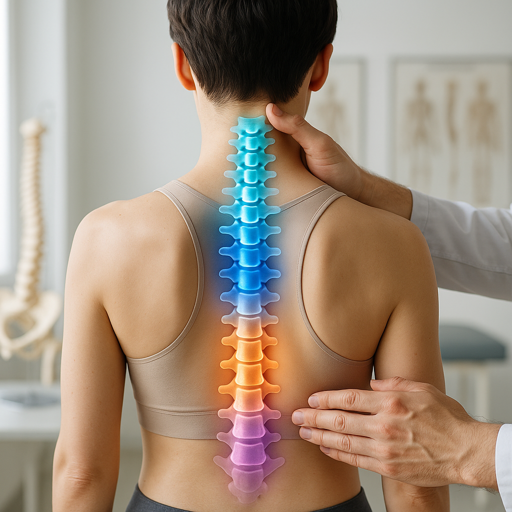 What are the regions of the spine in chiropractic terms?