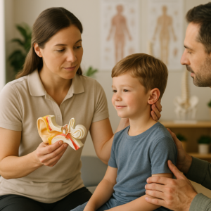 What is the chiropractic approach to ear infections in children?