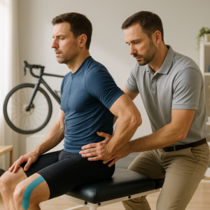 What is the chiropractic treatment for cycling-related pain?