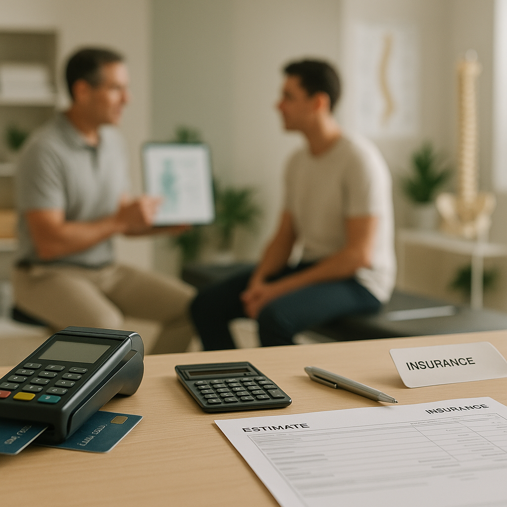 What are the typical charges for an initial chiropractic evaluation?