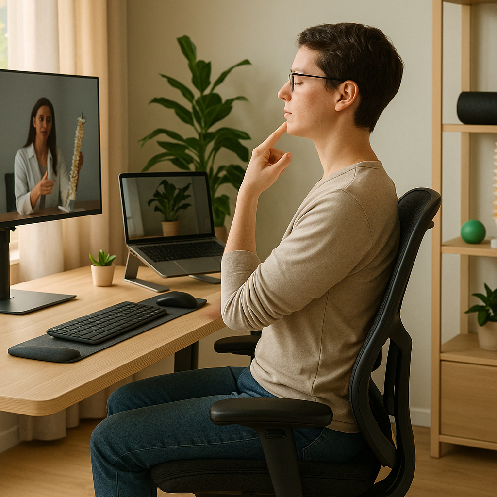 What is the chiropractic approach to remote work ergonomics?