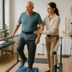 What is the chiropractic approach to recovery from falls in the elderly?