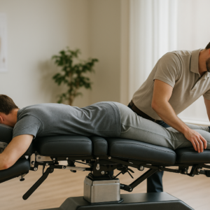 What is a flexion-distraction table?