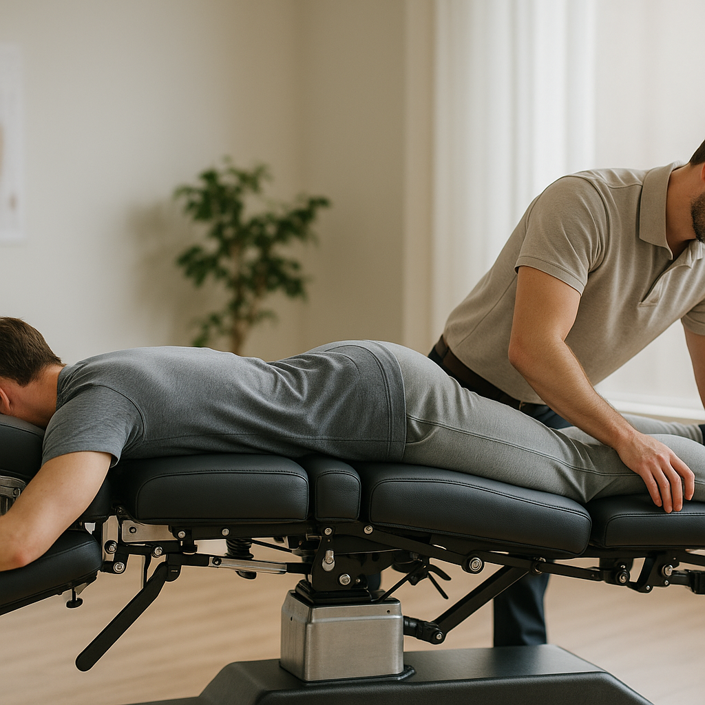 What is a flexion-distraction table?