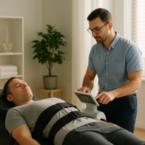 What is traction therapy in chiropractic?