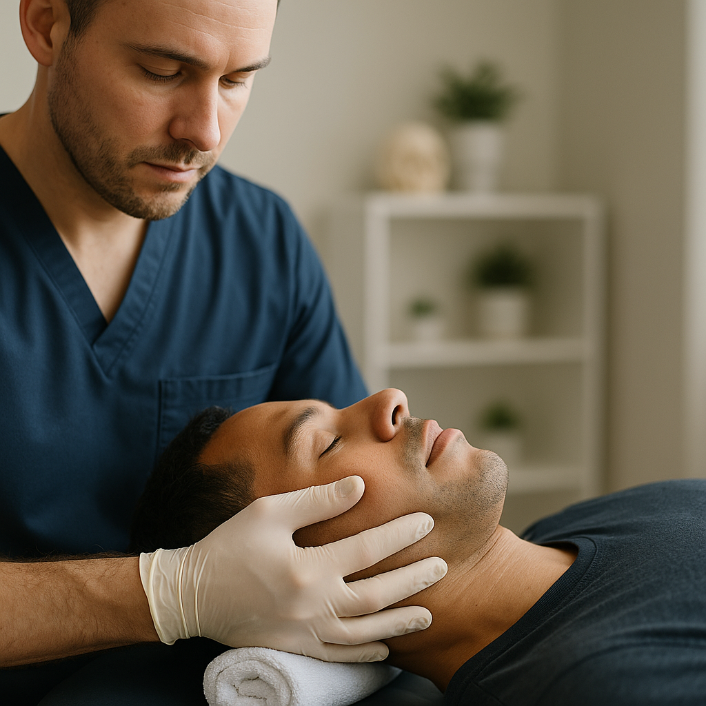 What is the chiropractic treatment for TMJ (jaw pain)?