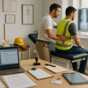 What is the workers’ compensation process for chiropractic care?