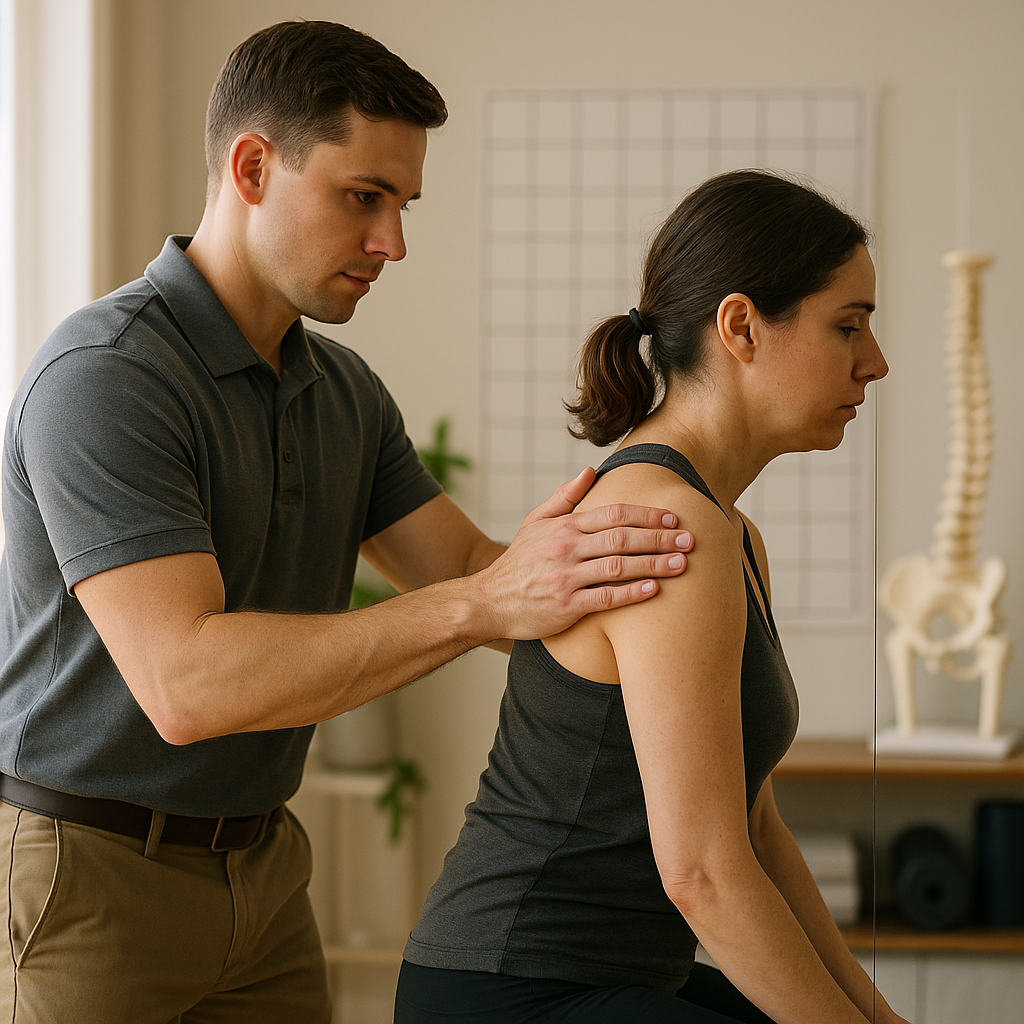 What is the chiropractic treatment for postural kyphosis?